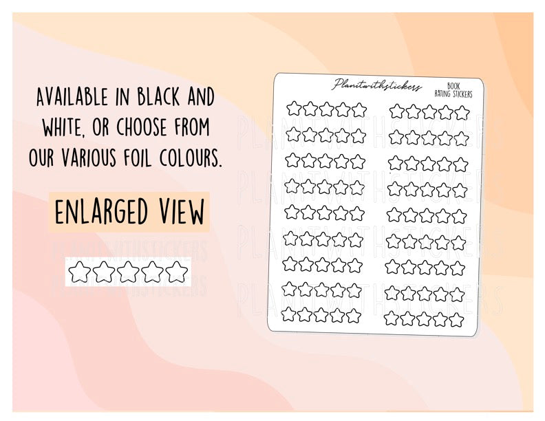 Stars Rating Stickers (Monochrome/Foiled)