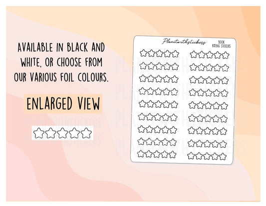 Stars Rating Stickers (Monochrome/Foiled)