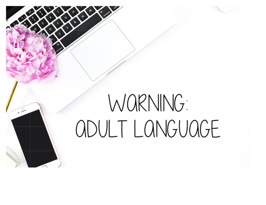 Lazy As Fu*k Typography Cuss Word Adult Language Potty Mouth Sticker for , Plum Paper, Recollections, and similar planners
