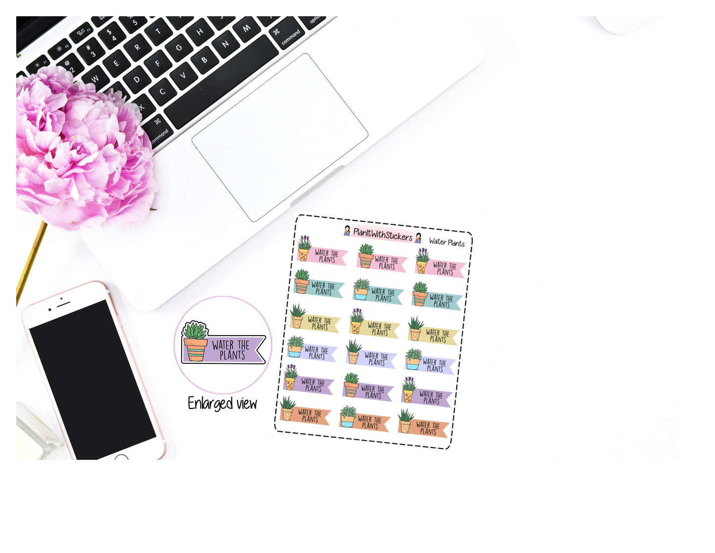Water The Plants Water Flowers Gardening Stickers for and other planners