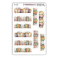 Watercolour Floral Book Border Deco Stickers