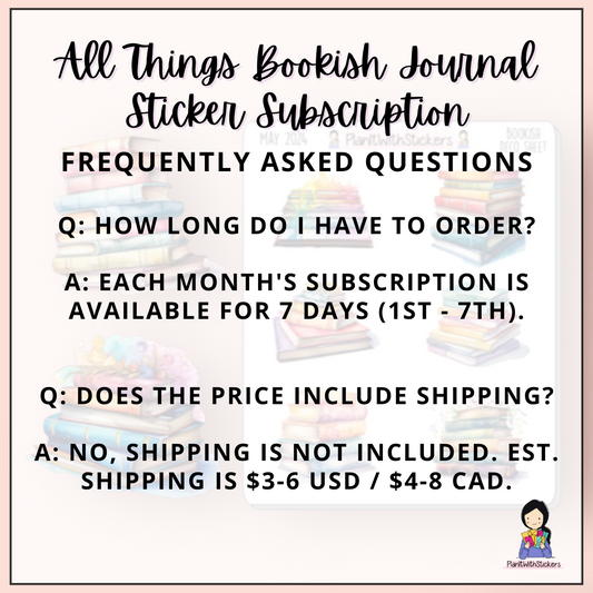 All Things Bookish Journal Sticker Subscription