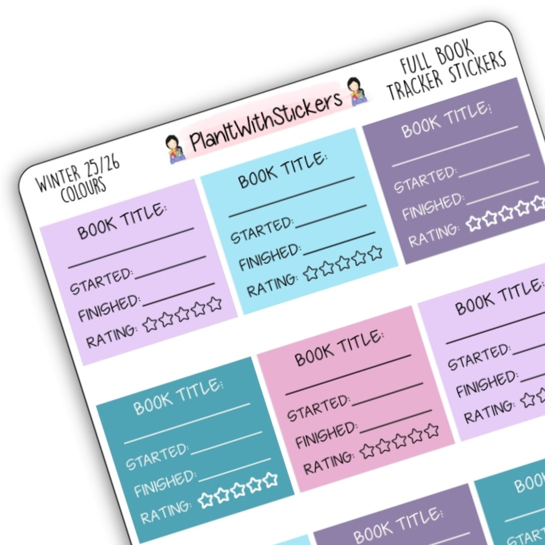 Full Book Reading Tracker - Winter 2025 Bookish Collection