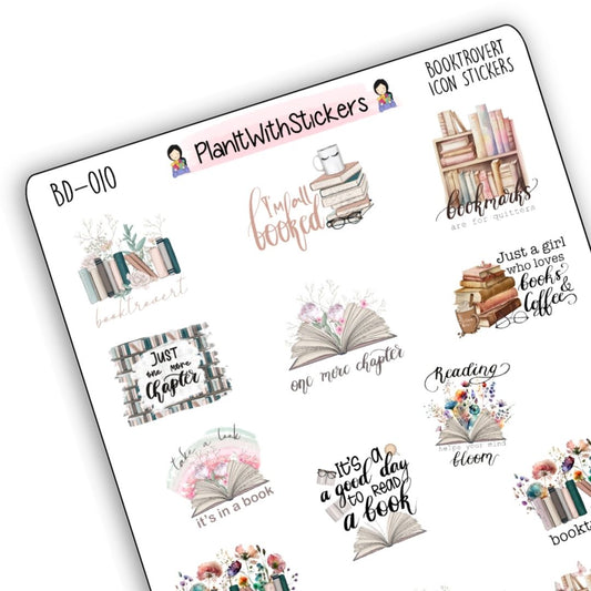 Booktrovert Icon Stickers