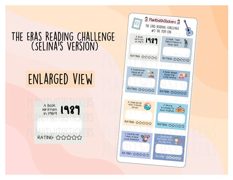 The 1989 Era (#5) The Eras Reading Challenge, Book Prompts for Musician/Singer Reading Challenge