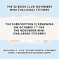 The 52 Book Club Mini Challenge Sticker Subscription - November