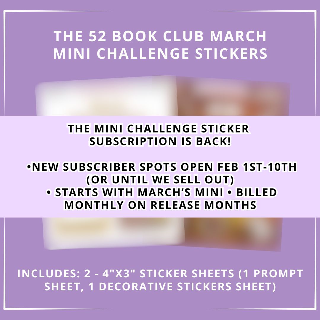 The 52 Book Club Mini Challenge Sticker Subscription - March Mini Challenge