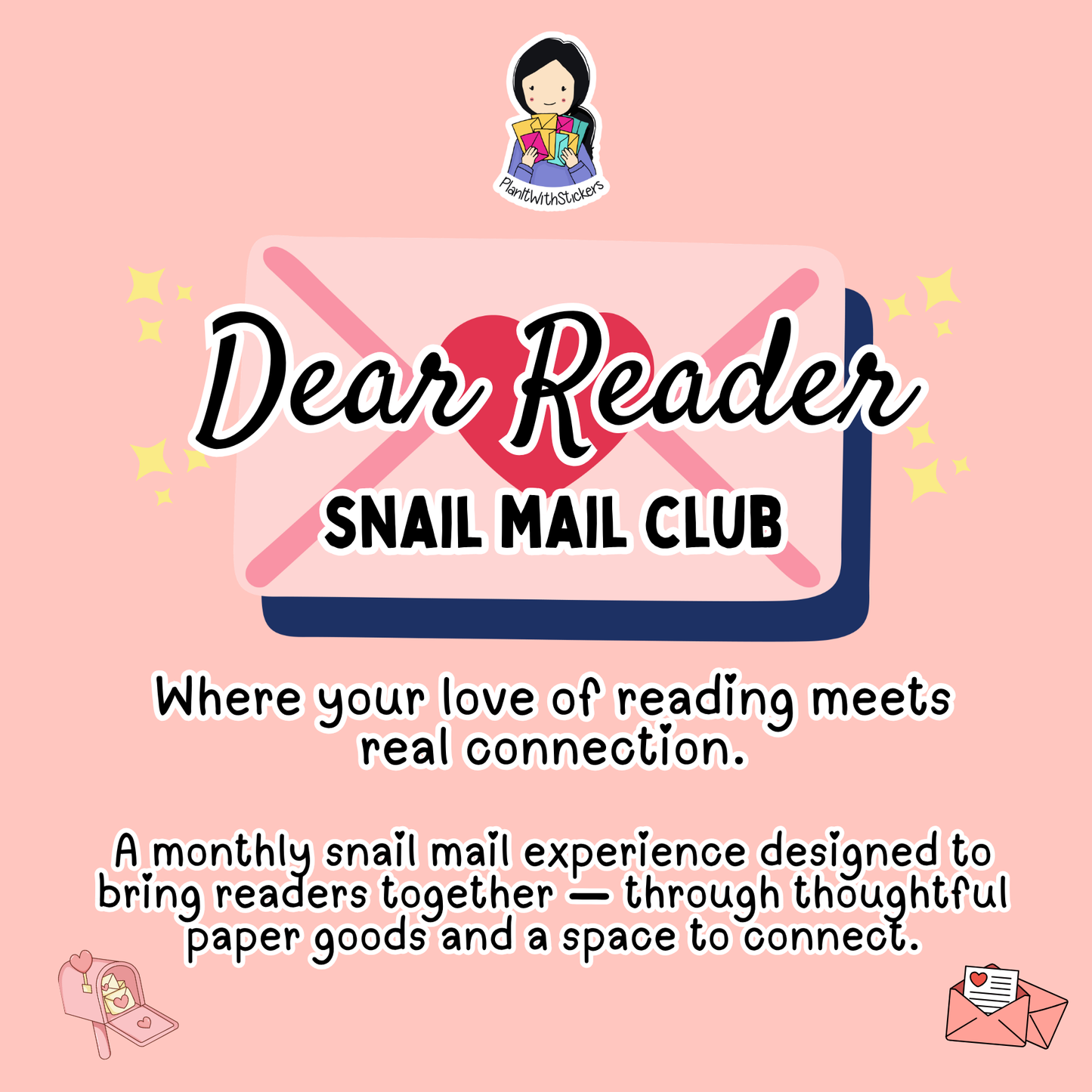 Dear Reader Monthly Snail Mail Club | Free Shipping