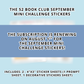 The 52 Book Club Mini Challenge Sticker Subscription - September