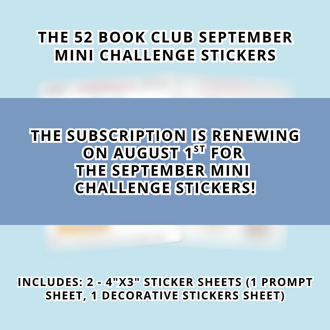 The 52 Book Club Mini Challenge Sticker Subscription - September