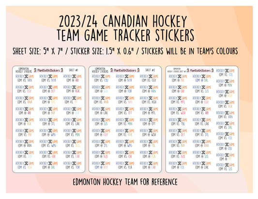 Canadian Hockey Team - 2024/25 - Hockey Game Tracker Stickers [NO DISCOUNT CODES PLEASE]