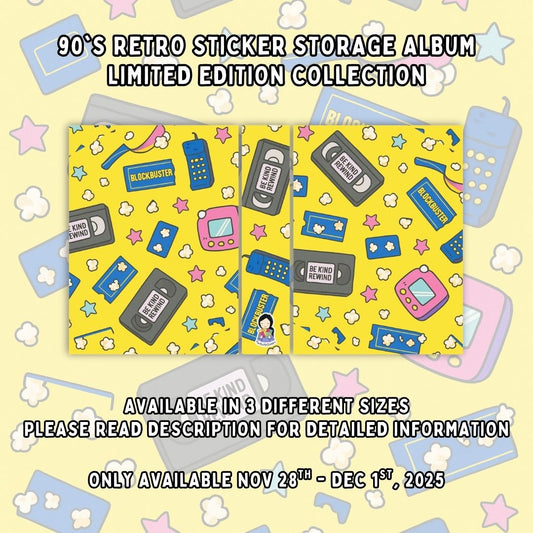 90's Retro *LIMITED EDITION* Sticker Storage Album