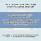 The 52 Book Club Mini Challenge Sticker Subscription - September