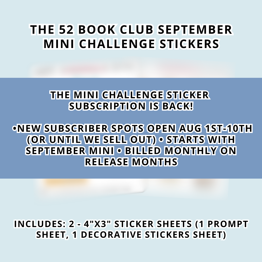 The 52 Book Club Mini Challenge Sticker Subscription - September
