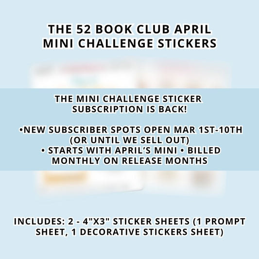 The 52 Book Club Mini Challenge Sticker Subscription - April Mini Challenge