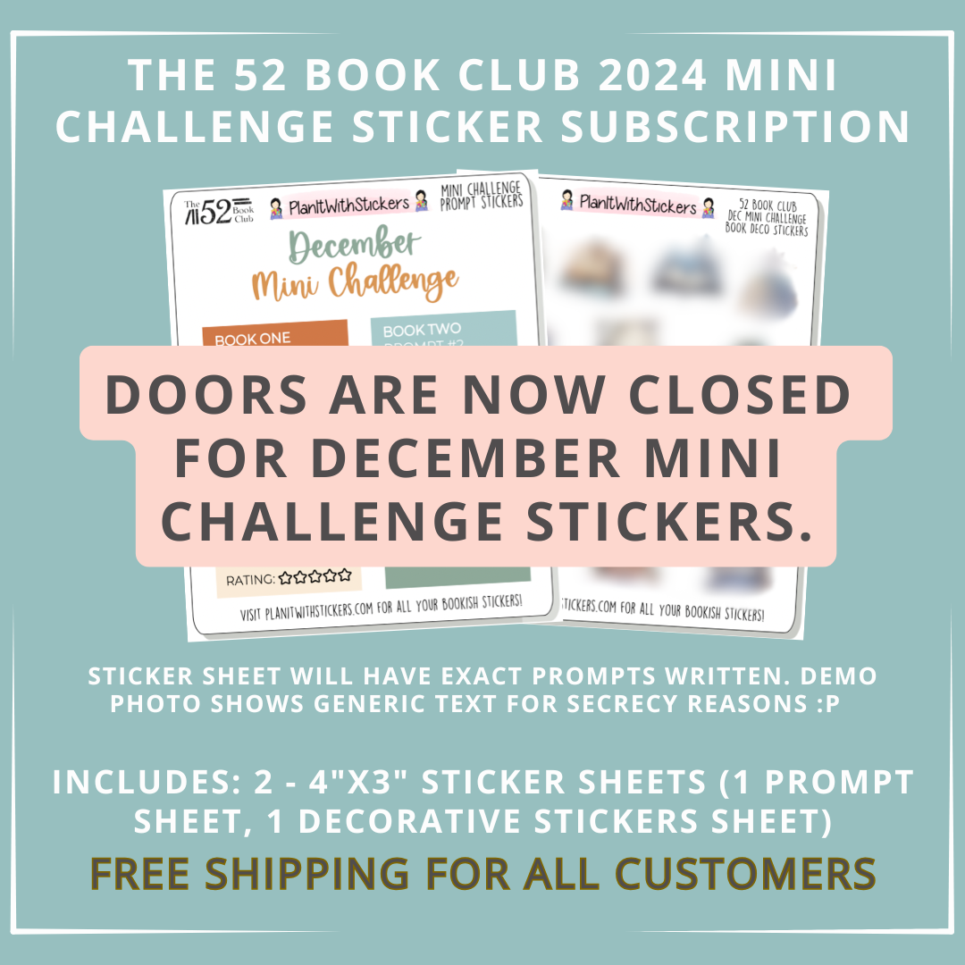 The 52 Book Club Mini Challenge Sticker Set (FREE SHIPPING)