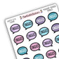 "Finished" Bookish Bubbles Book Review Sticker - Winter 2025 Bookish Collection