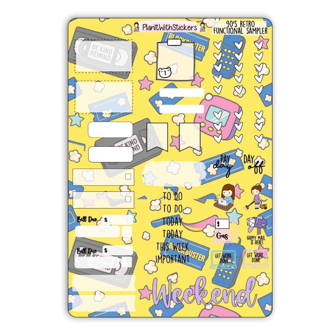 90's Retro *LIMITED EDITION* Sticker Collection - A La Carte (Day 1)