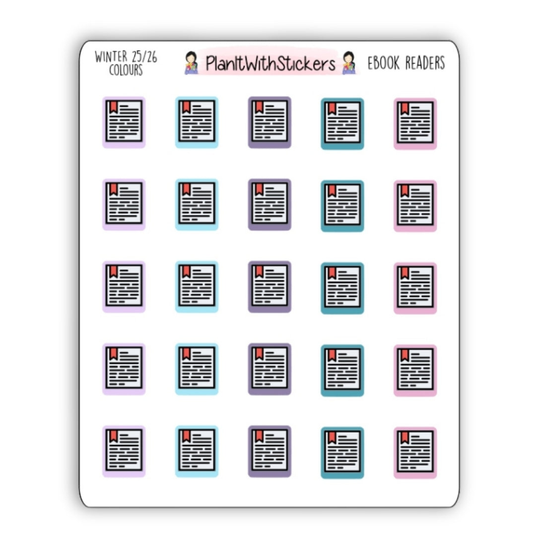 E-Reader Icon Sticker - Winter 2025 Bookish Edition