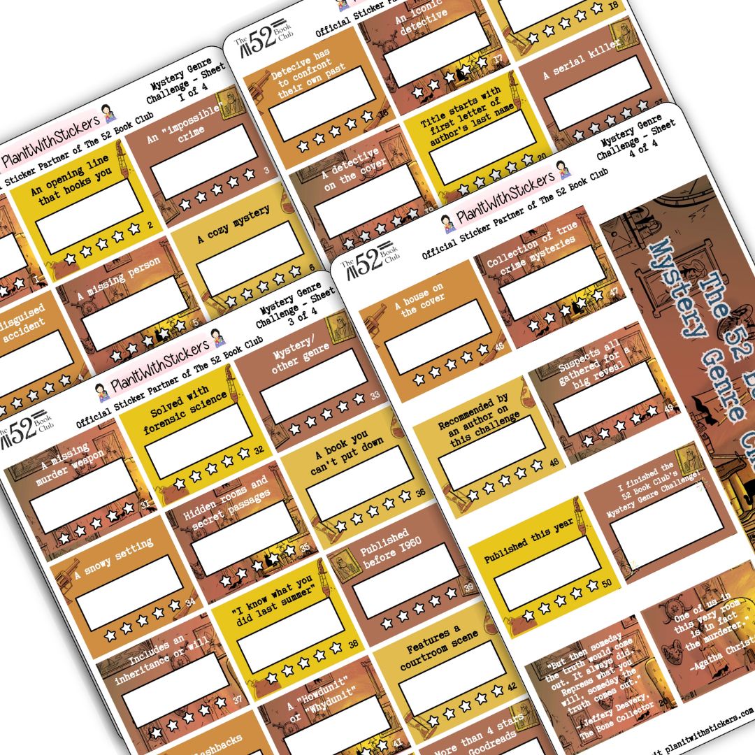 The 52 Book Club's Mystery Genre Reading Challenge Sticker Set