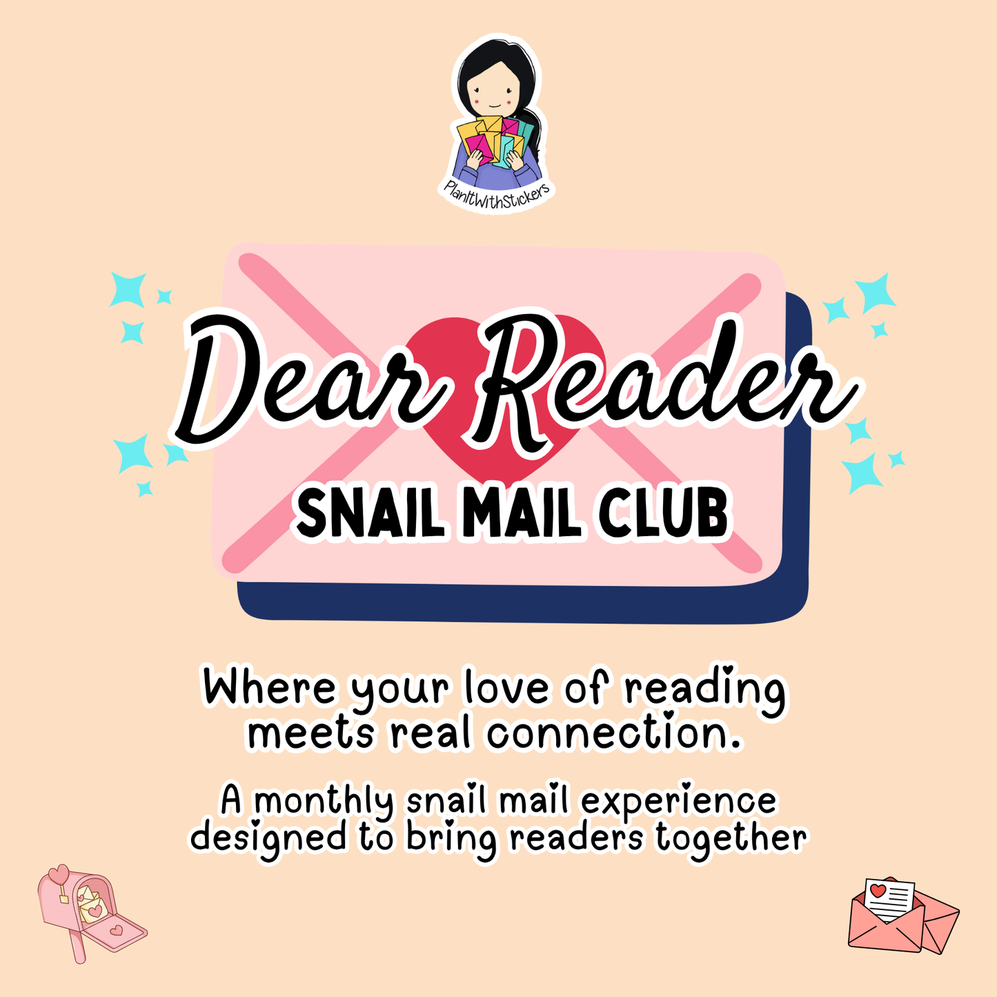 Dear Reader Monthly Snail Mail Club | Free Shipping (September)