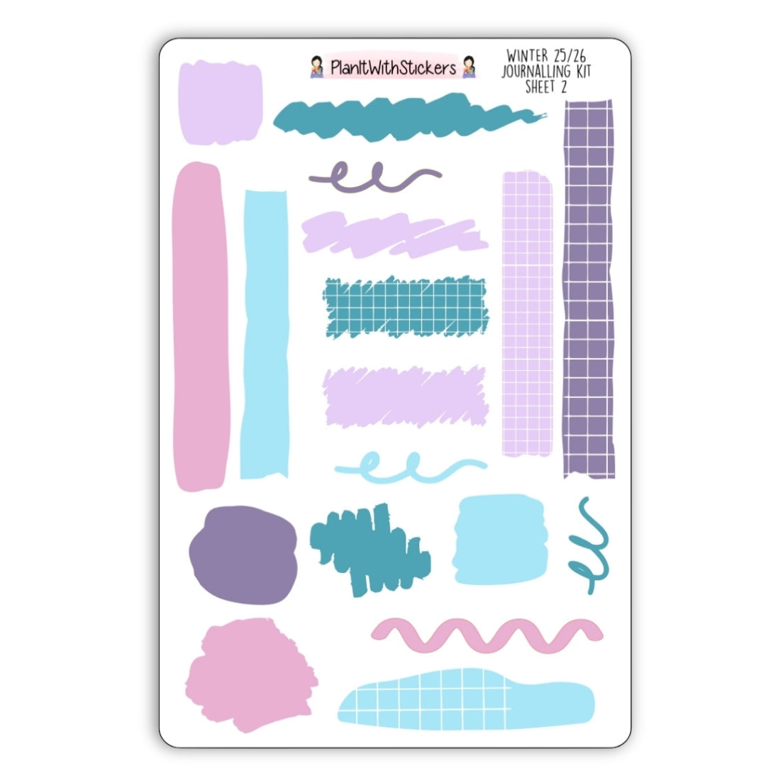 The Journaling Bundle - Winter 2025 Colours - 6 Sheet Bundle