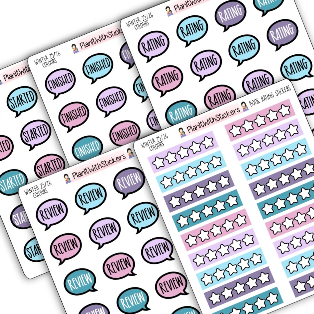 Book Journal Starter Sticker Pack for Beginners – PlanItWithStickers