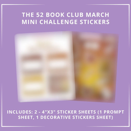 The 52 Book Club Mini Challenge Sticker Set - March 2026 (One Time Purchase)
