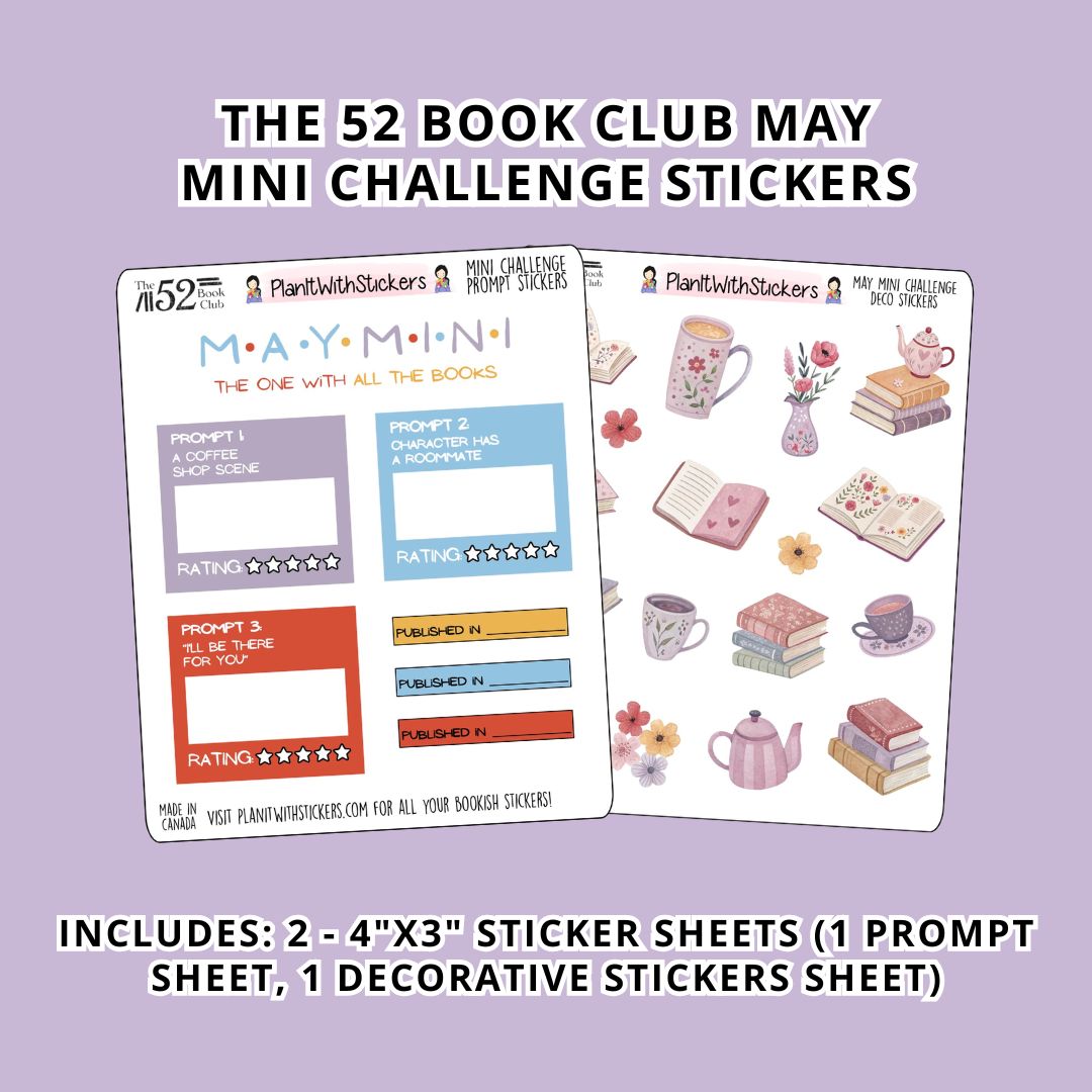 The 52 Book Club Mini Challenge Sticker Set - May 2026 (One Time Purch ...