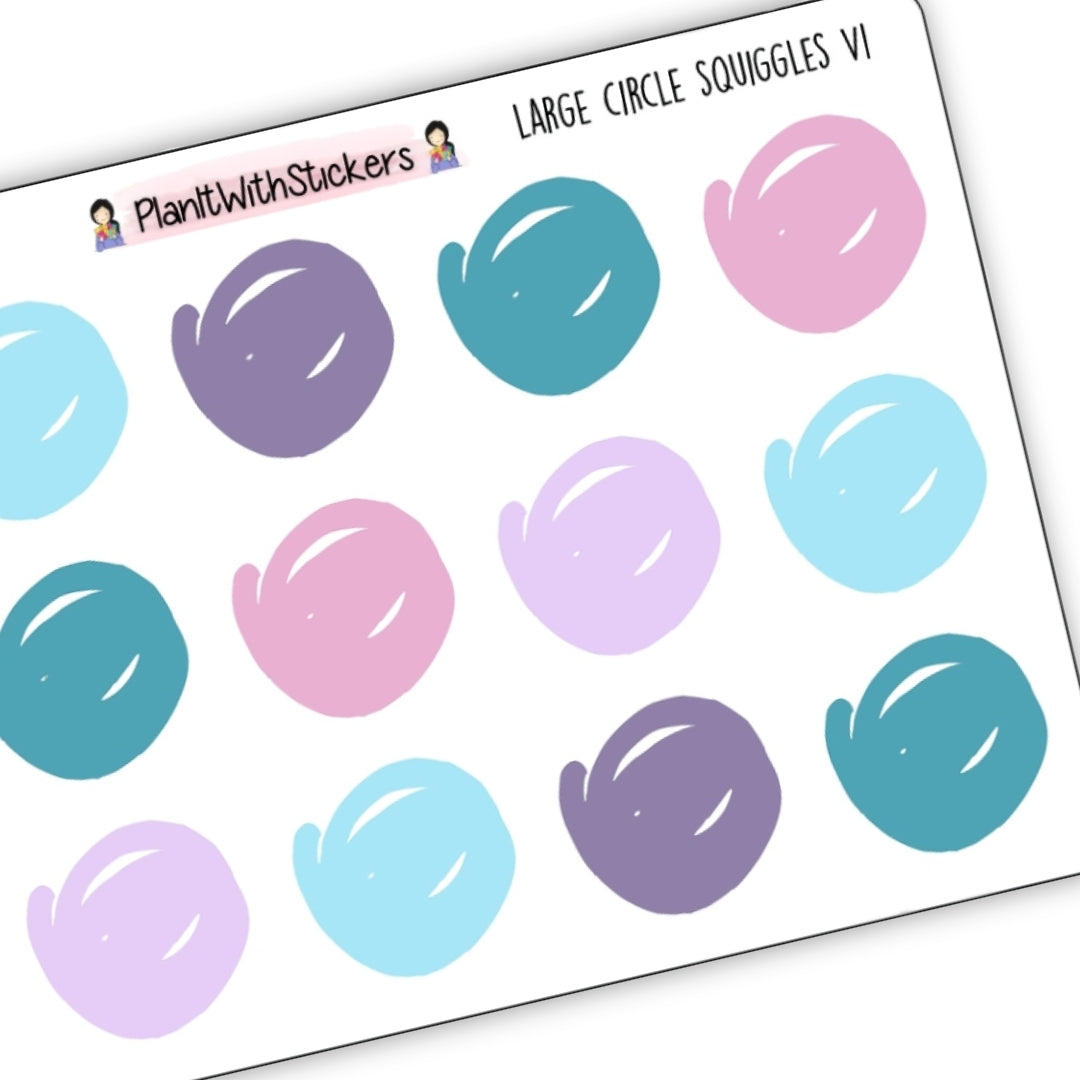 Large Circle Squiggles V1 - Winter 2025 Colours