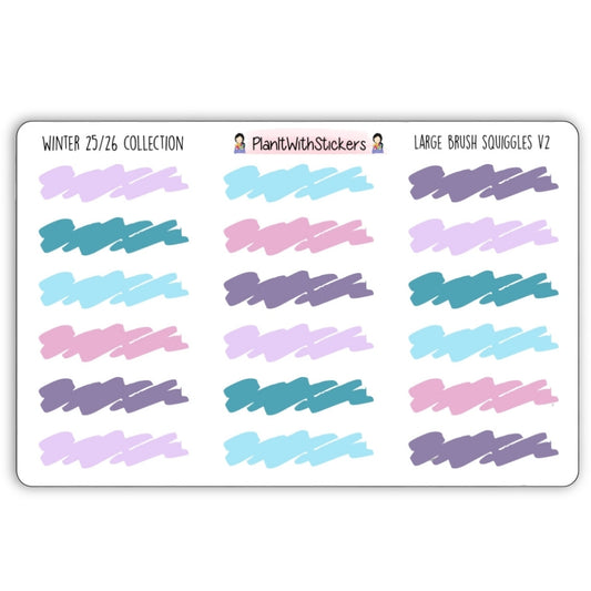 Large Brush Squiggles V2 - Winter 2025 Colours