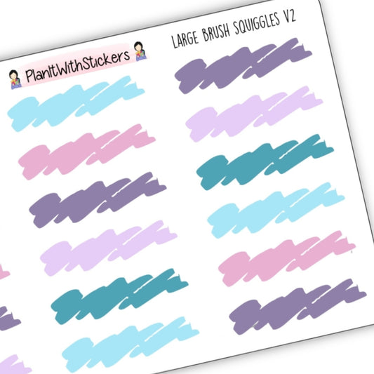 Large Brush Squiggles V2 - Winter 2025 Colours