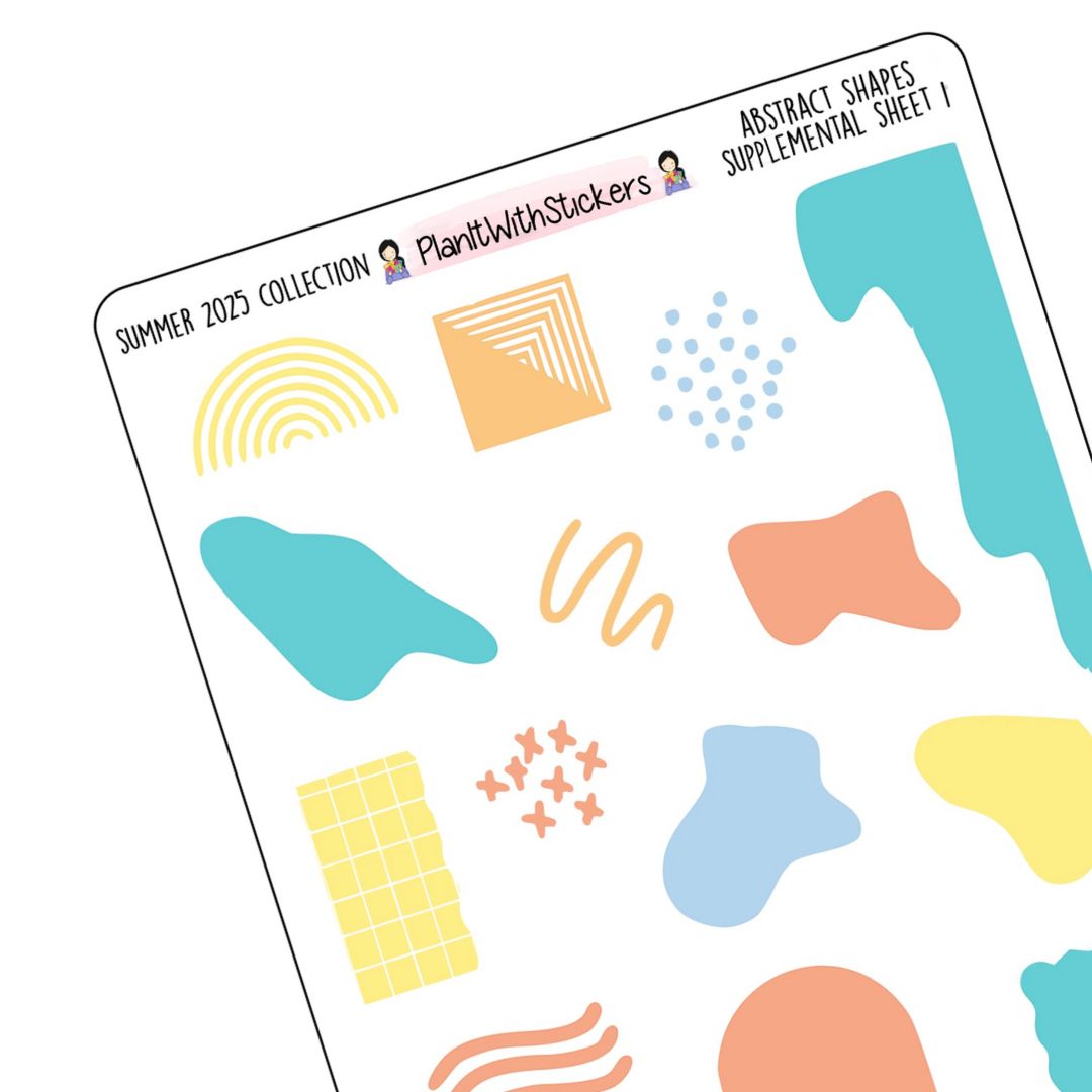 Abstract Shapes Supplemental - Summer 2025 Colours (2 sheets)