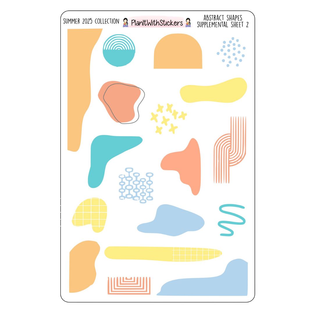 Abstract Shapes Supplemental - Summer 2025 Colours (2 sheets)