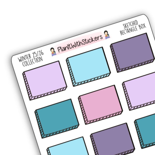 Sketched Rectangle Boxes - Winter 2025 Colours