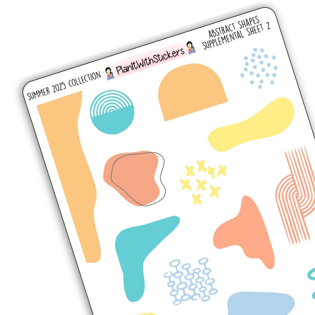 Abstract Shapes Supplemental - Summer 2025 Colours (2 sheets)