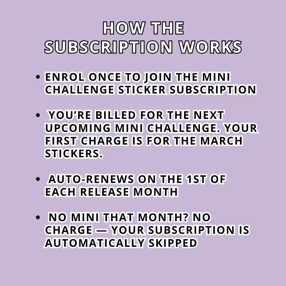 The 52 Book Club Mini Challenge Sticker Subscription - May Mini Challenge