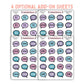 Book Journal Starter Sticker Pack - Winter 2025 Colours (Bundle)