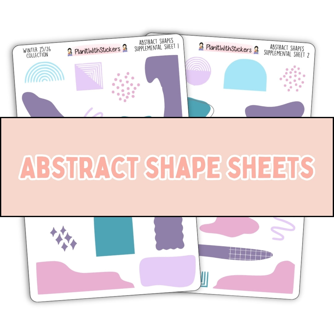 Abstract Shapes Supplemental Stickers - Winter 2025 Colours (2 sheets available)