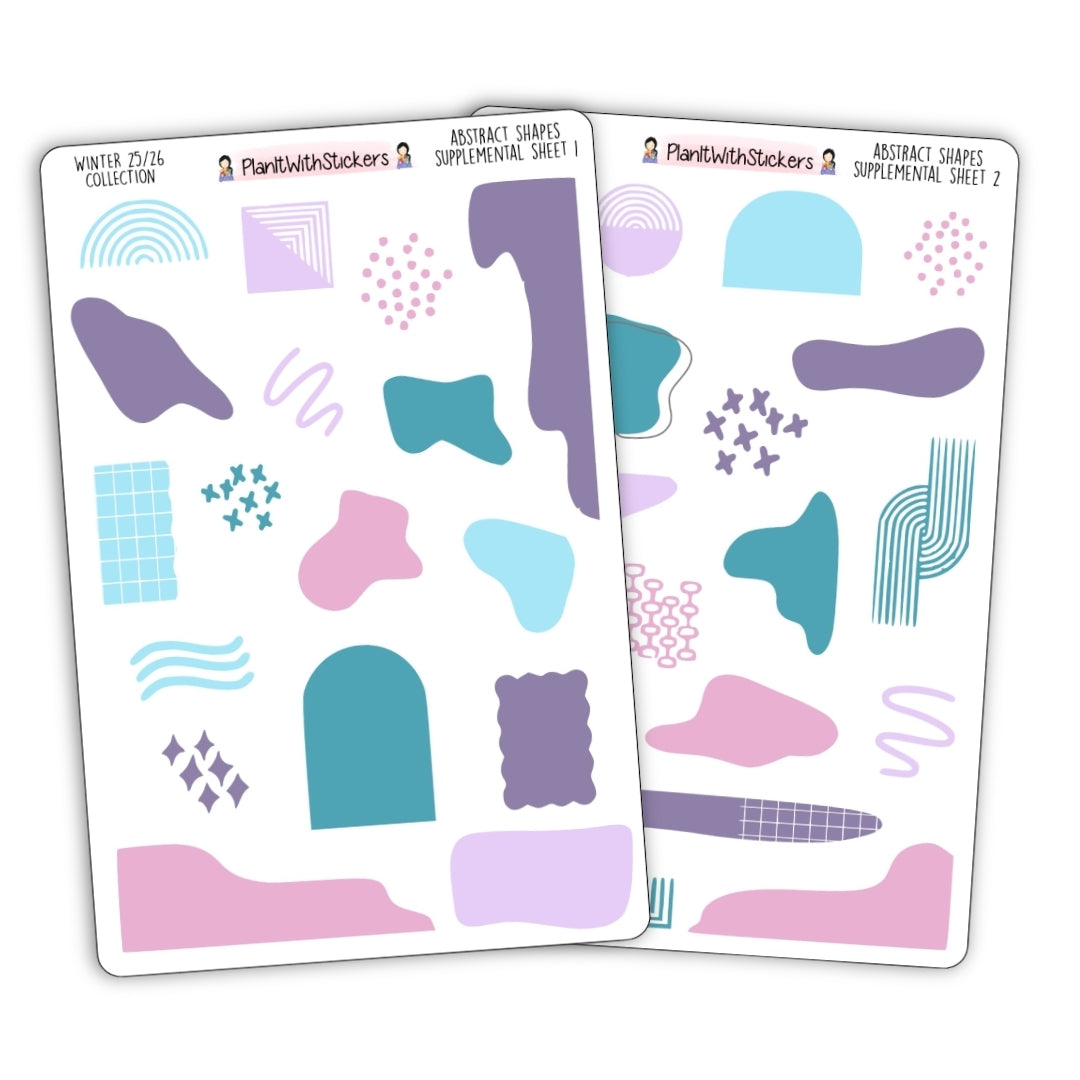 Abstract Shapes Supplemental Stickers - Winter 2025 Colours (2 sheets available)