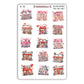 Pink Romance Bookstore Shop Front Deco Stickers