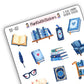 A Blue Library Bookish Deco Stickers