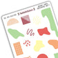 Abstract Shapes Journal Stickers – 2 Sheets - Fall 2025 Collection