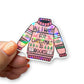 All I Want For Christmas Is Books Sweater Die Cut Sticker