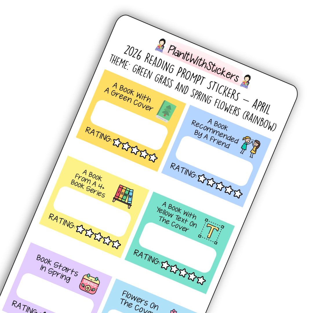 April 2026 - Green Grass & Spring Flowers - Mini Prompts Reading Challenge (Rainbow or Neutral)