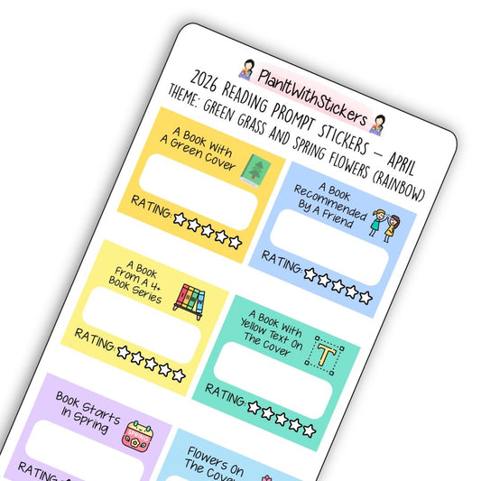 April 2026 - Green Grass & Spring Flowers - Mini Prompts Reading Challenge (Rainbow or Neutral)
