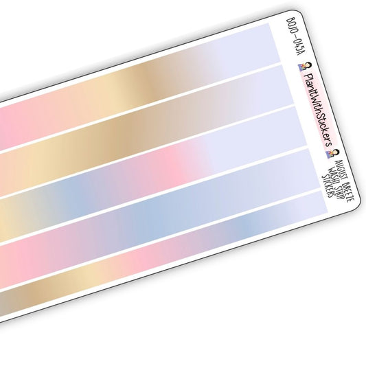 August Breeze Long Washi Strips (August Colours)