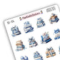 Winter Blues Bookish Deco Stickers