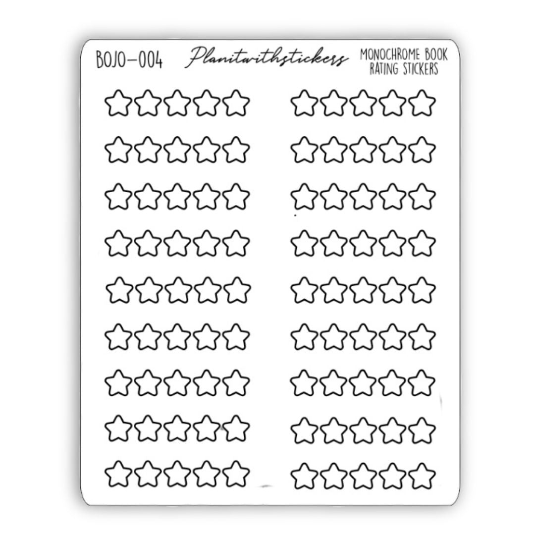Stars Rating Stickers (Monochrome/Foiled)