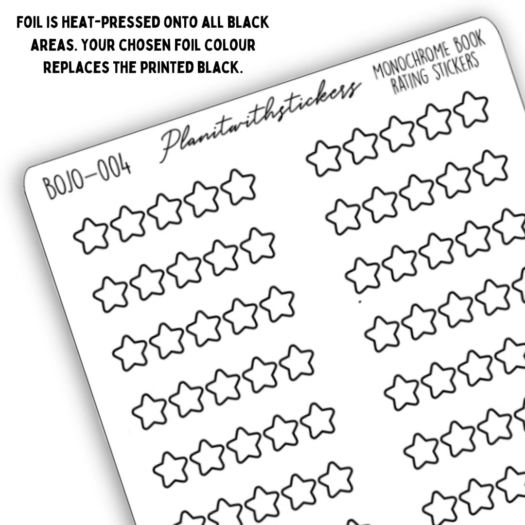 Stars Rating Stickers (Monochrome/Foiled)
